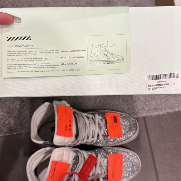 Off-White Glitter High Top Sneakers - Picture 7 of 8